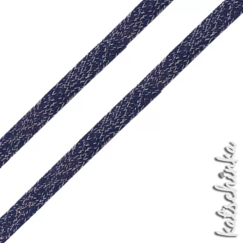 Flache Baumwoll-Kordel meliert 20 mm – Hochwertiges Hoodieband für Kleidung & Taschen